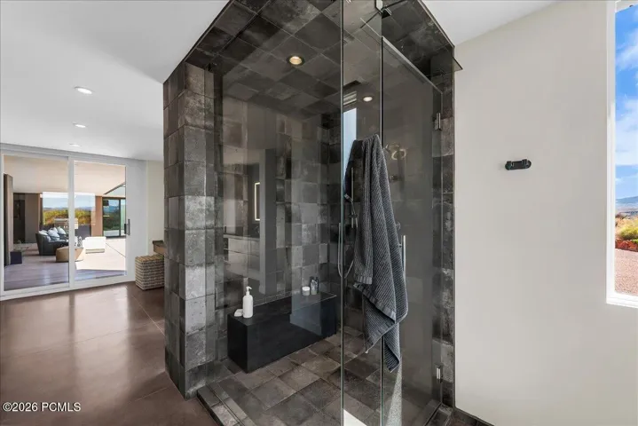 Primary Bathroom with walk in steam shower