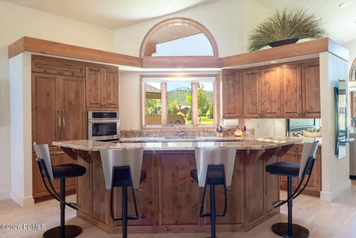 See the top of Bald Mountain from kitchen window