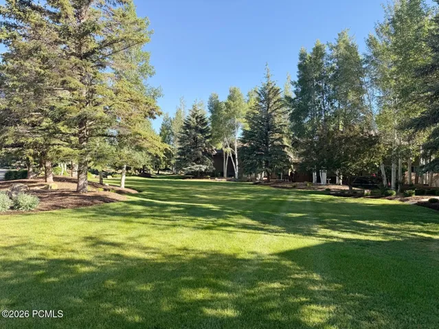 One of the expansive community lawns