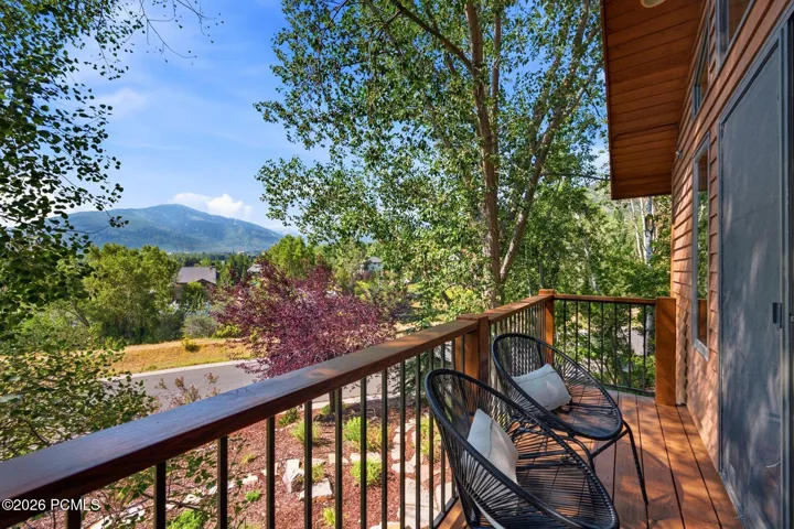 Private balcony with views of the mountains and ski resorts right in the comfort of your primary suite!