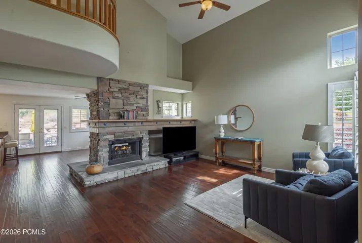 Living Area to the Family Room