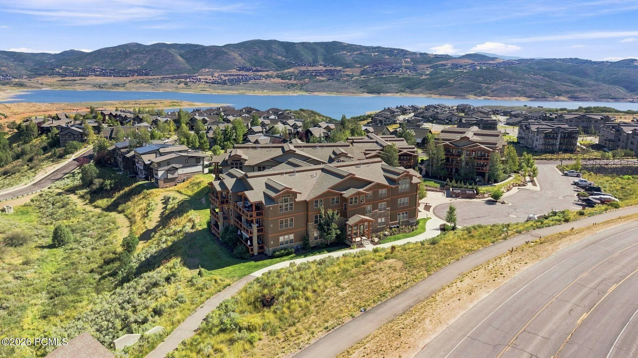 Aerial with Jordanelle Reservoir beyond - Deer Park 102, Jordanelle, Heber City UT