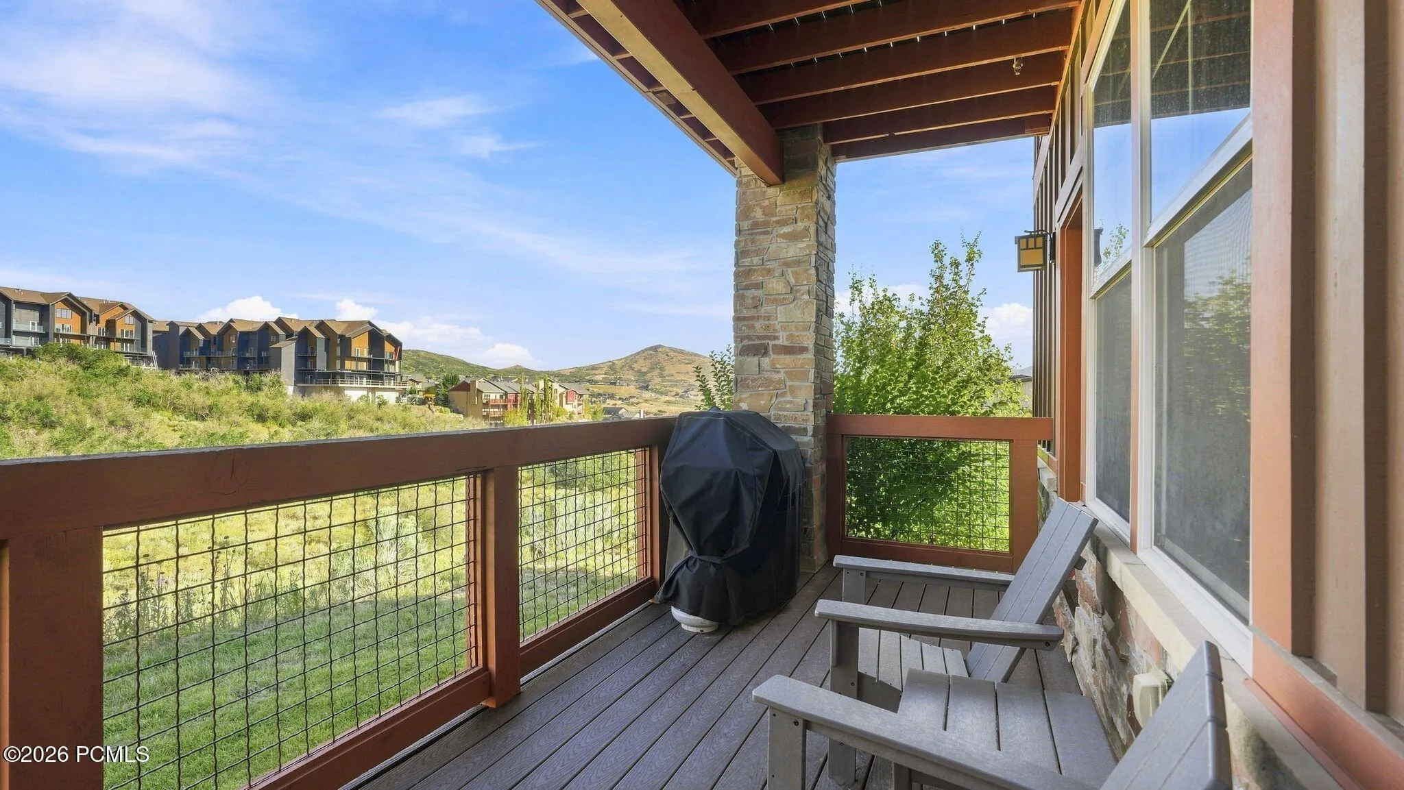 Covered deck overlooking - Deer Park 102, Jordanelle, Heber City UT