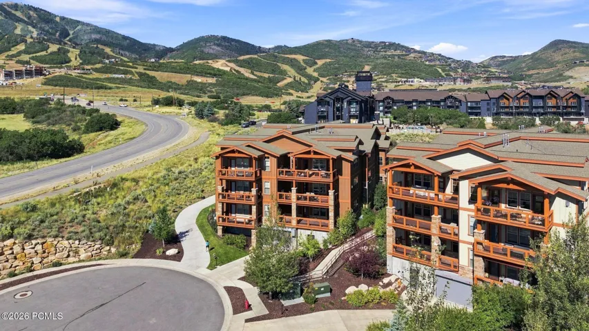 Aerial of the community and mountain backdrop - Deer Park 102, Jordanelle, Heber City UT