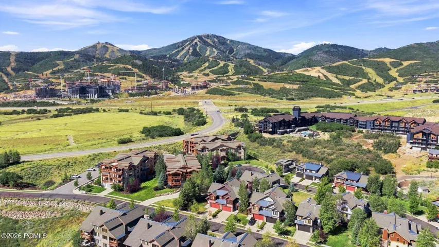 Aerial toward the ski mountain and valley - Deer Park 102, Jordanelle, Heber City UT
