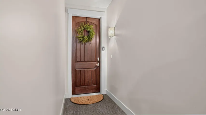 Private entry door and foyer - Deer Park 102, Jordanelle, Heber City UT
