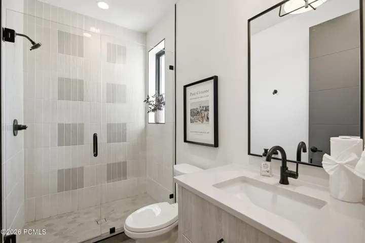 Main level bathroom near office