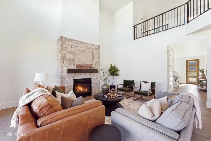 Living area with views of Loft