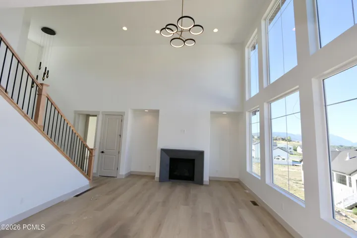 2-story great room with fireplace