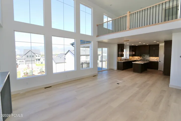 2-story great room with fireplace