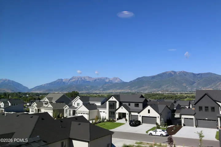 View of valley and mountains