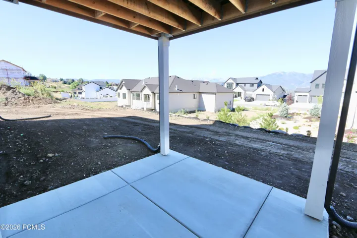 Covered patio on lower level