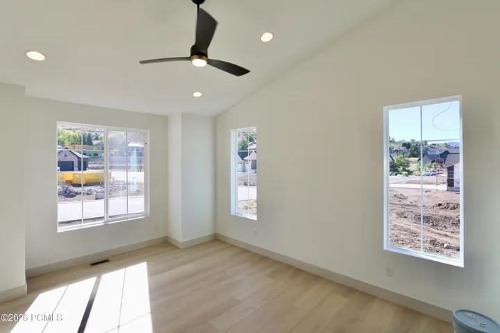 Spacious master suite with large windows