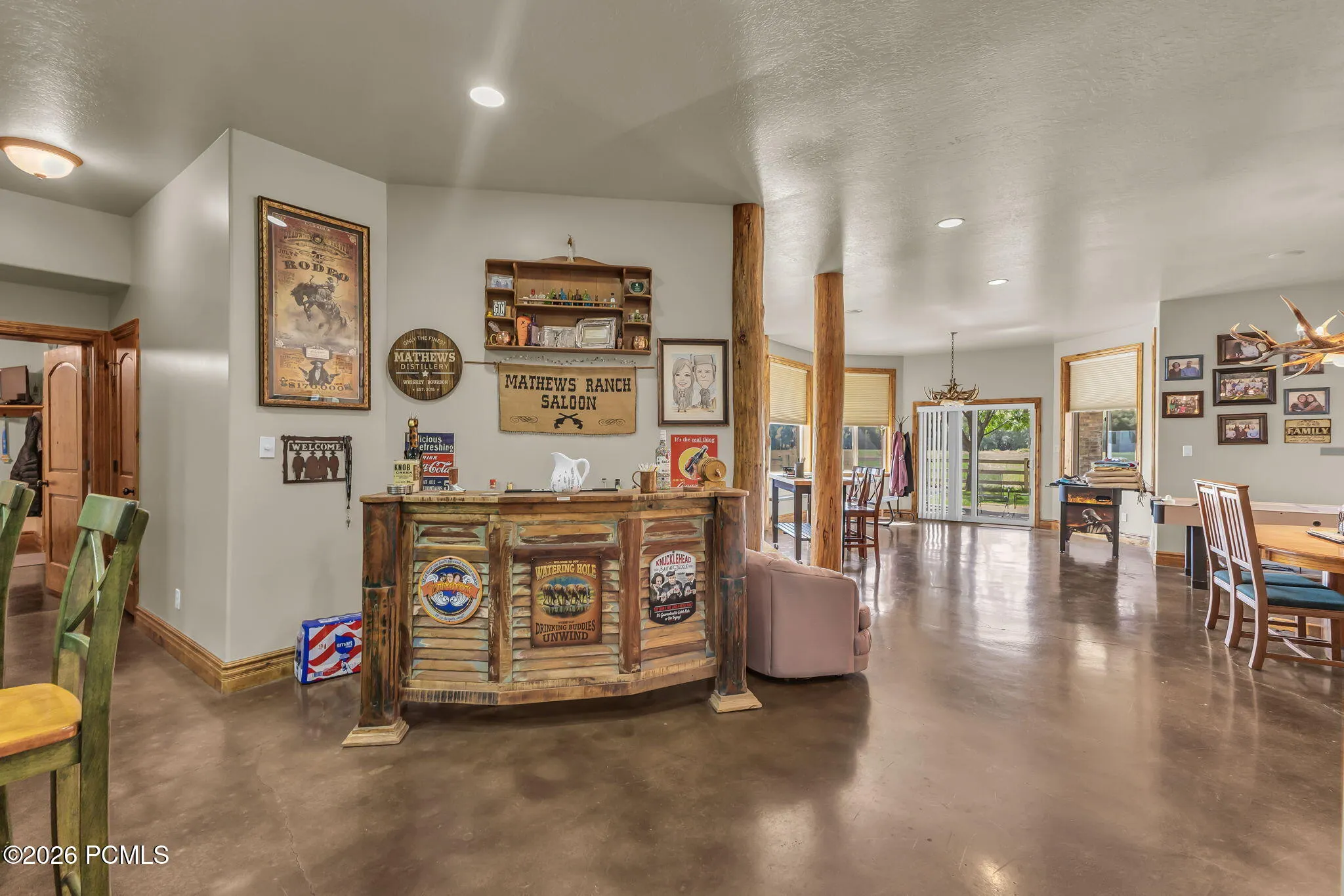 Downstairs dining area