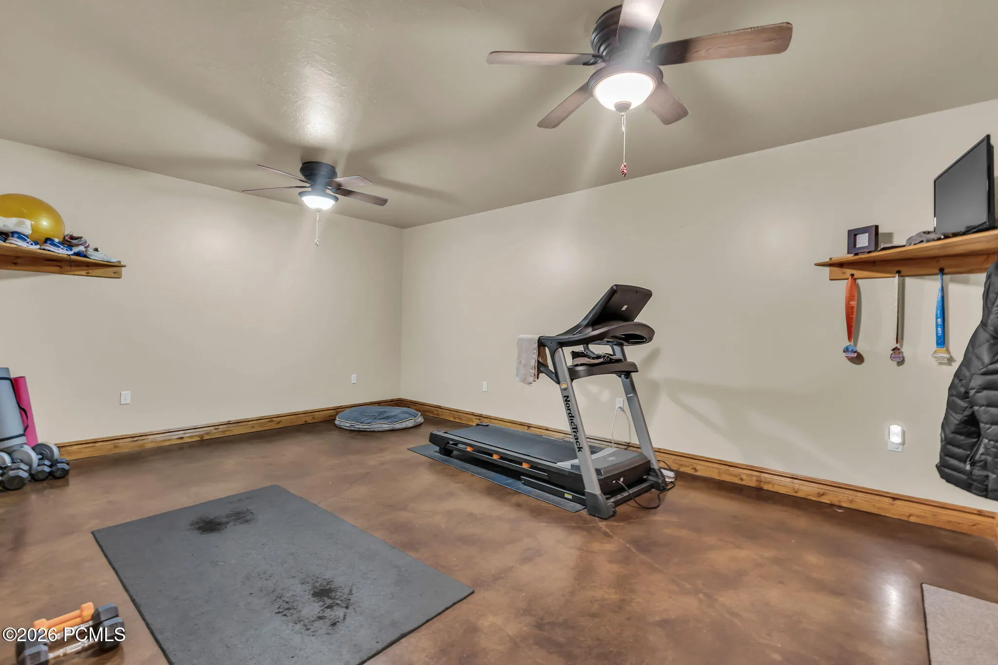 Downstairs bonus/exercise room