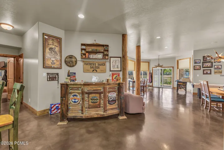 Downstairs dining area