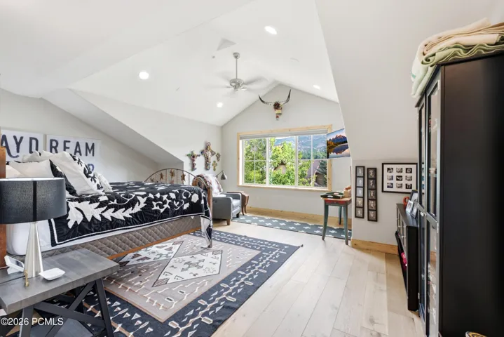 Extra large Primary on Level 3 with vaulted ceilings