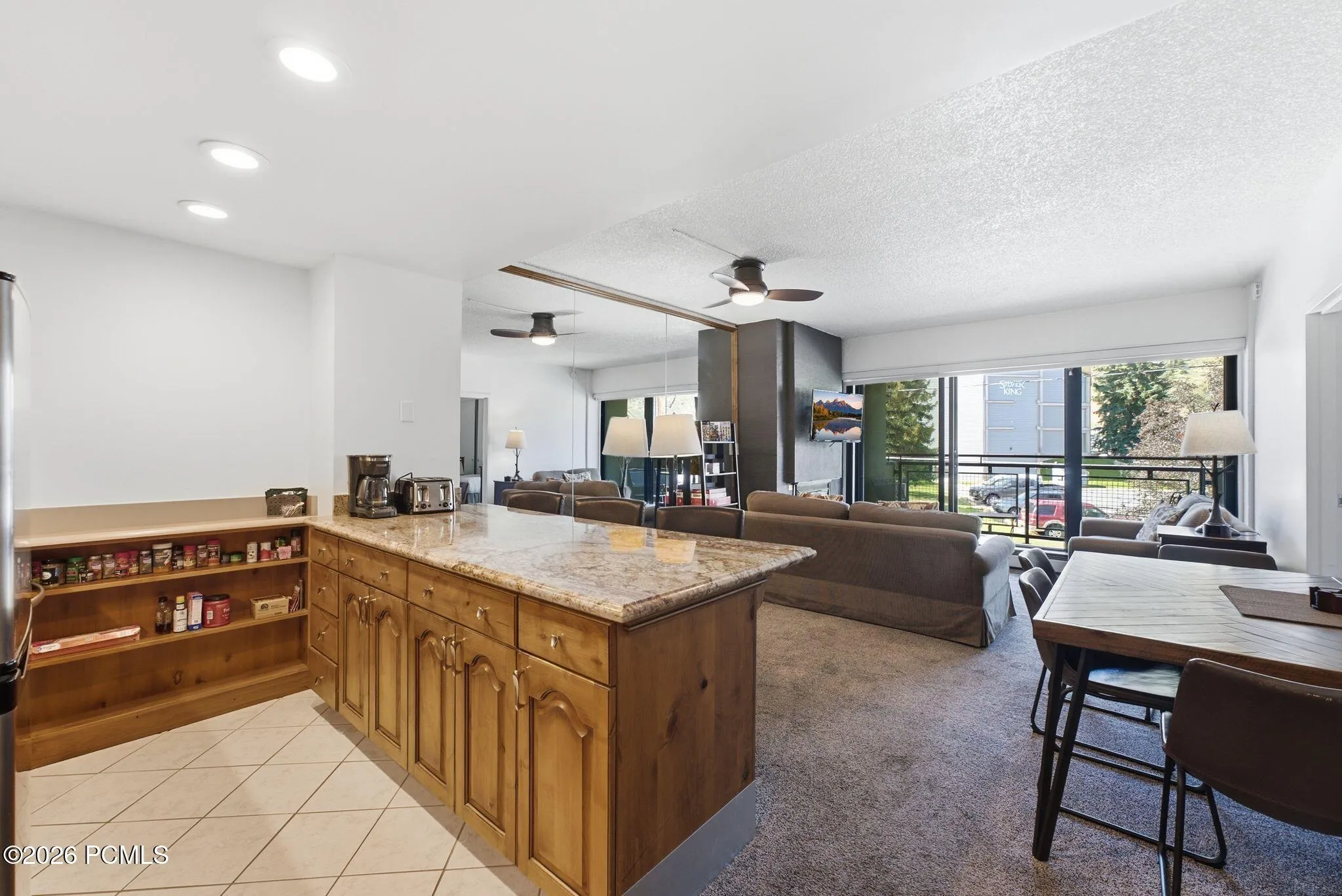 Open Concept living room and kitchen area