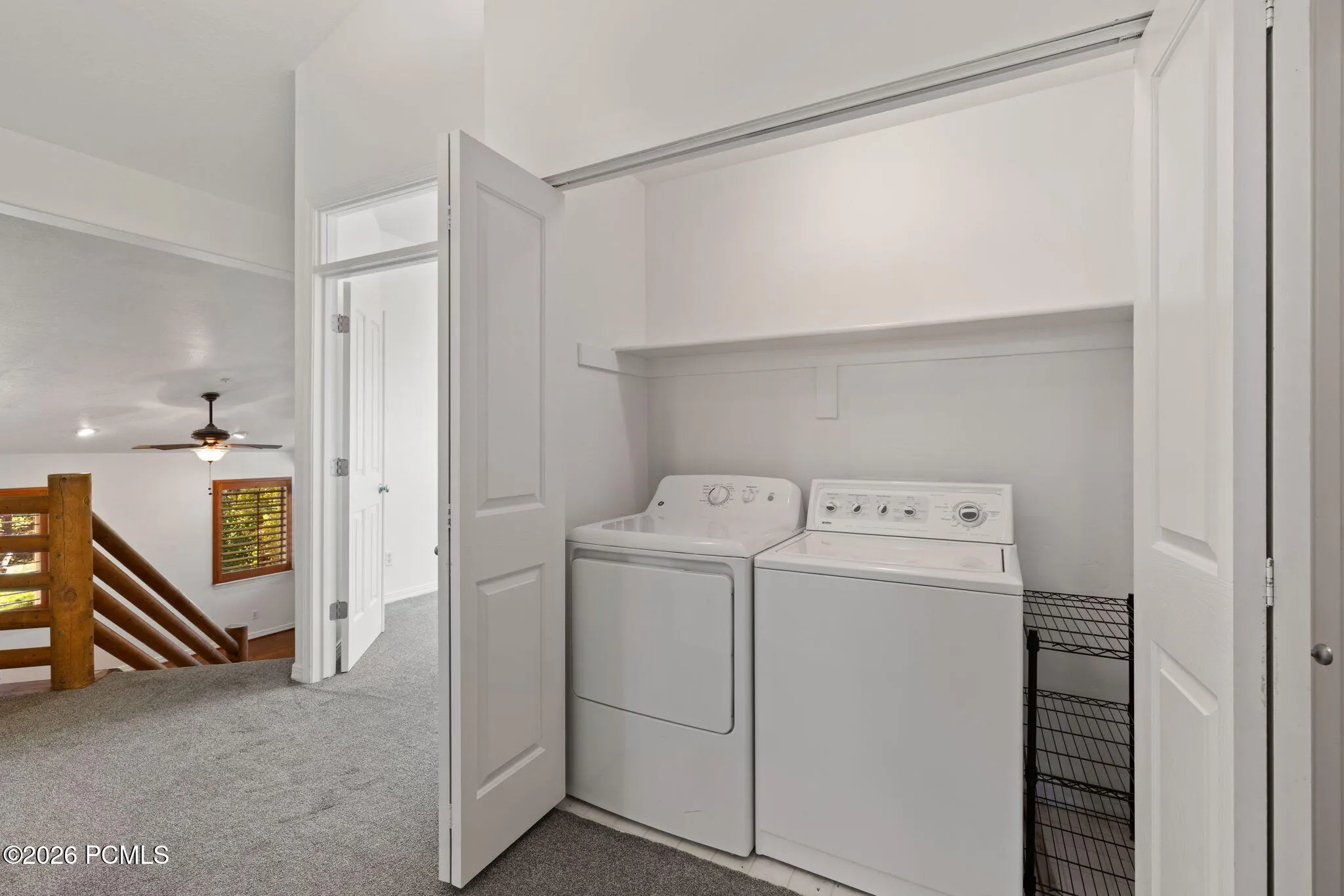 Laundry upstairs by bedrooms