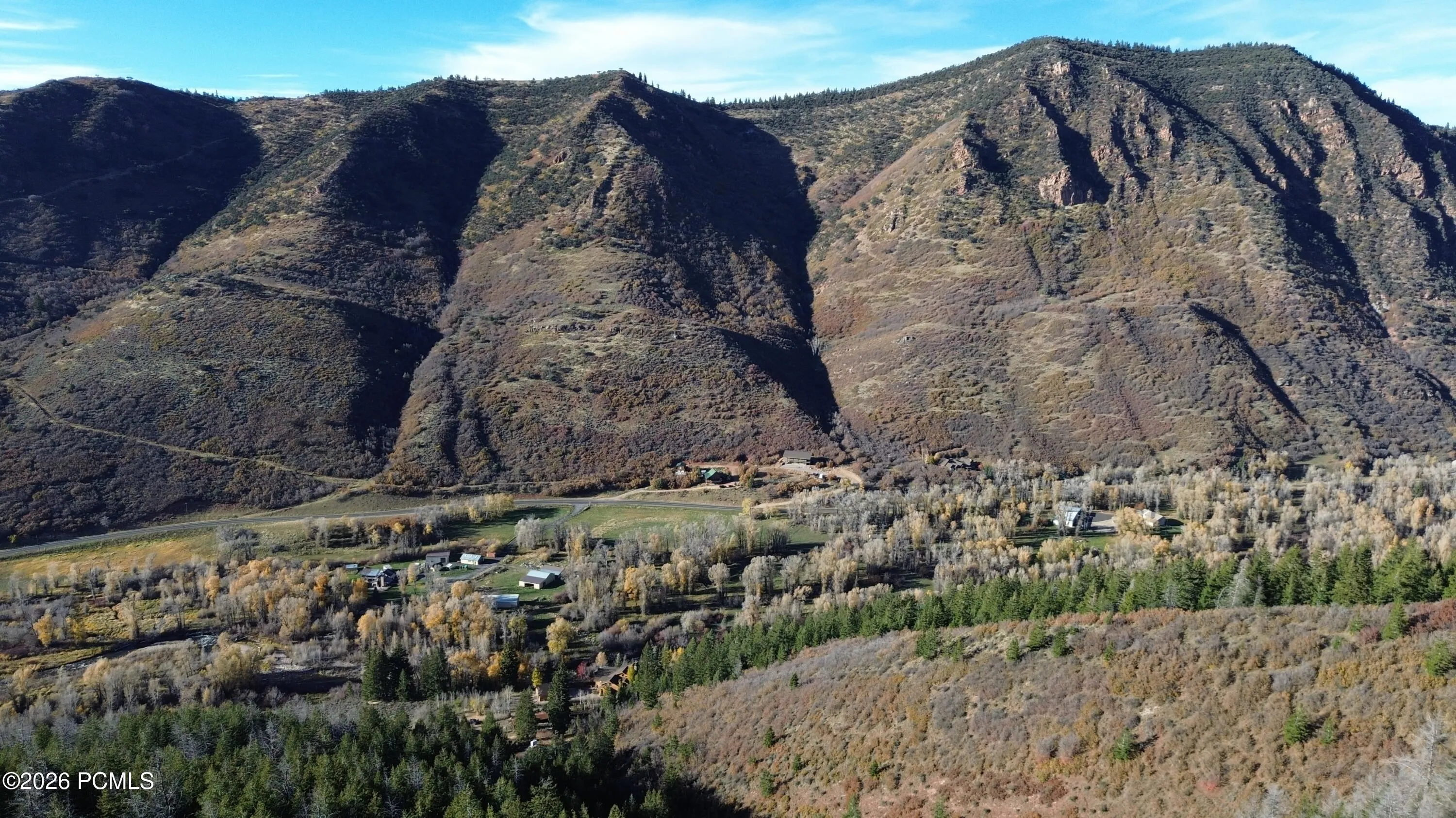 Aerial from above the lots