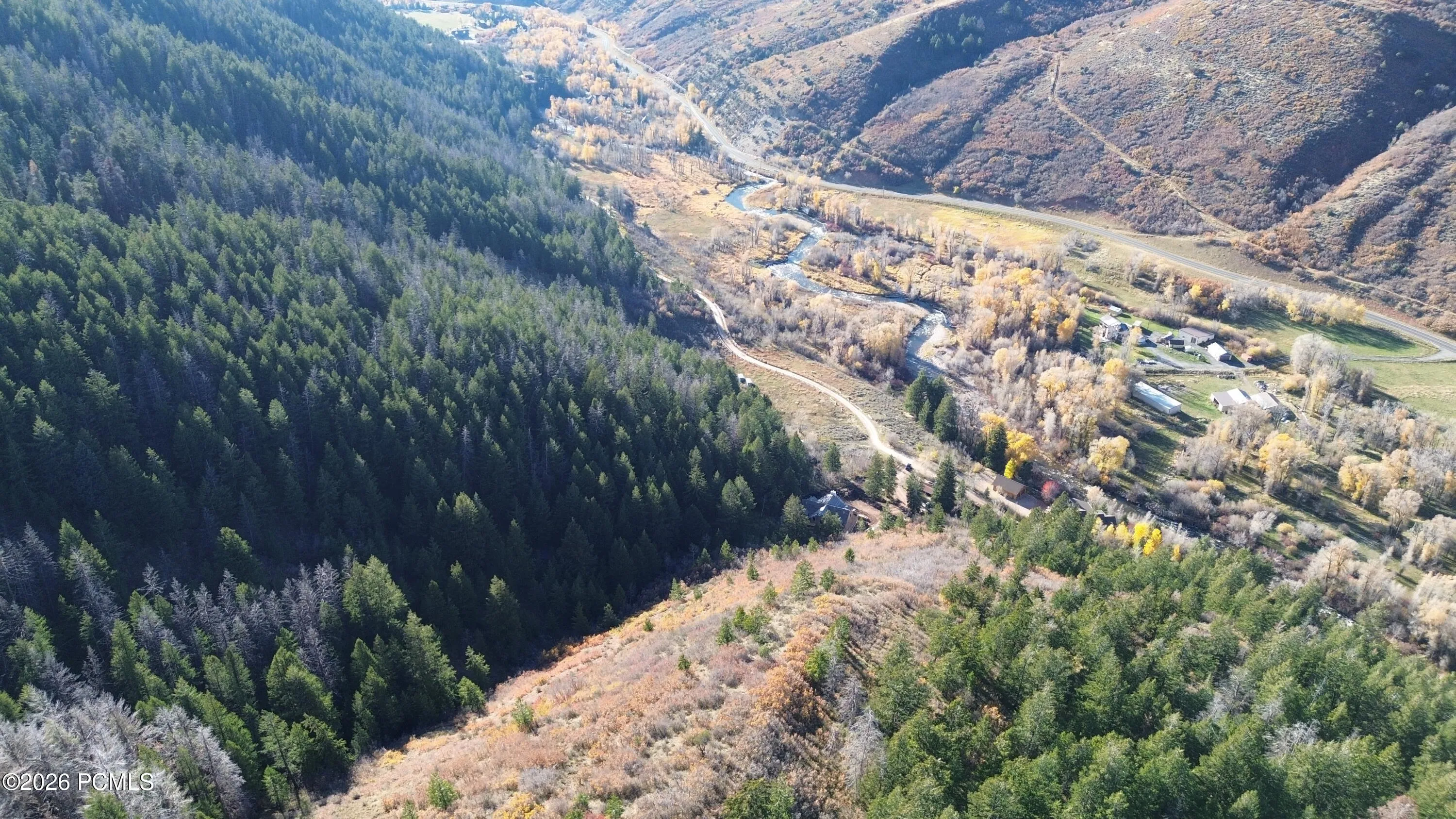 Aerial from above the lots