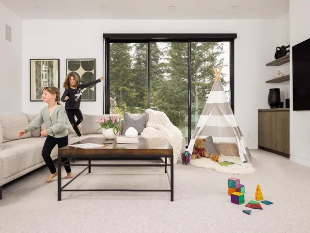 View of carpeted living room