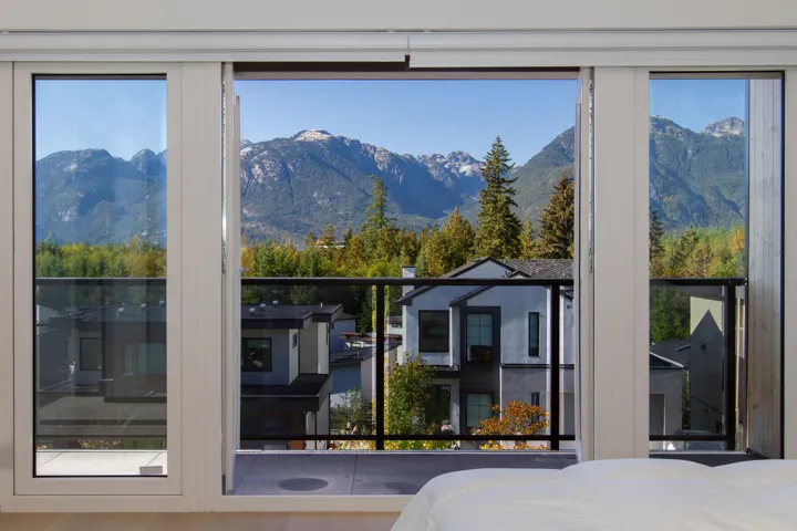 Bedroom featuring a mountain view