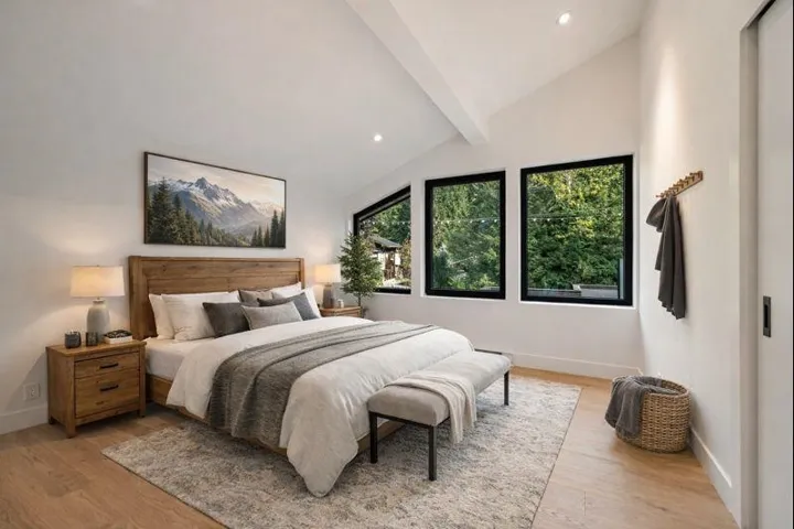 Bedroom featuring baseboards and light wood-type flooring