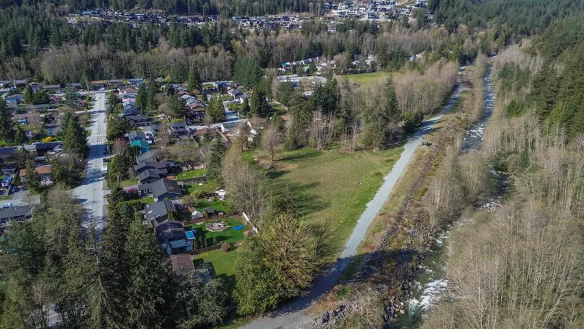 Aerial view with a view of trees
