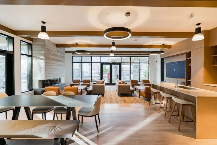 Amenity room with lounges, working spaces, party rooms and more