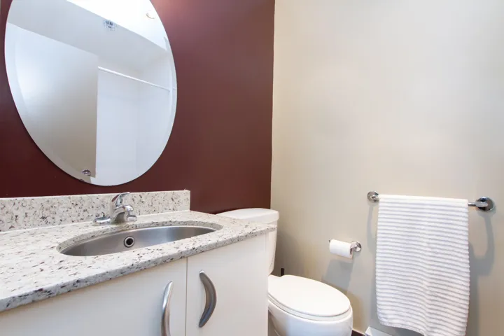 Bathroom featuring toilet and vanity