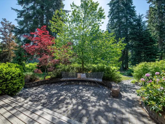 Wooden terrace with a patio