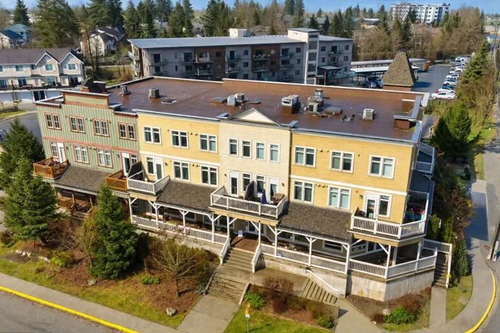 Aerial view of apartment complex