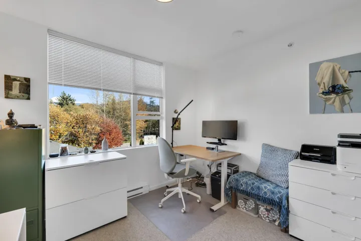 Office featuring a baseboard heating unit