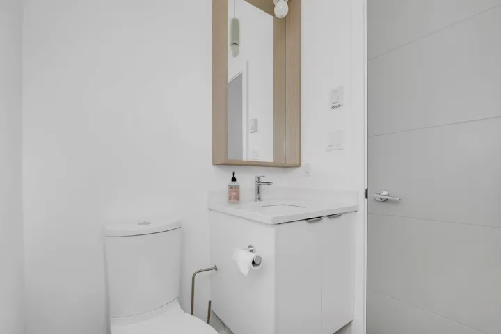 Bathroom with toilet and vanity