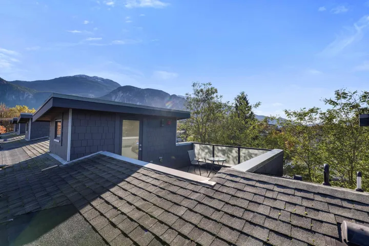 Exterior space featuring a mountain view