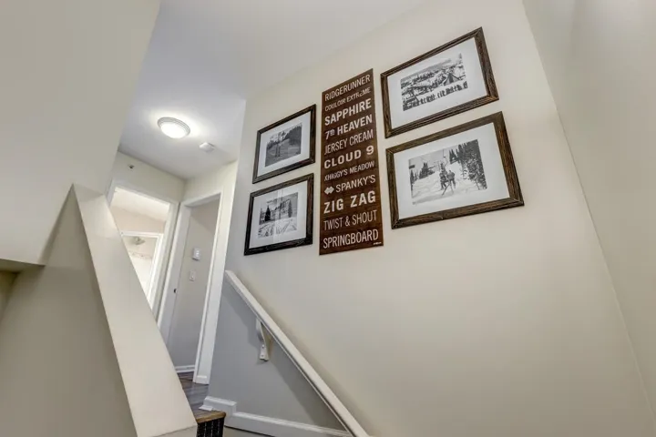 Stairway with baseboards