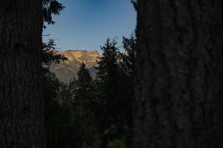 View of mountain background