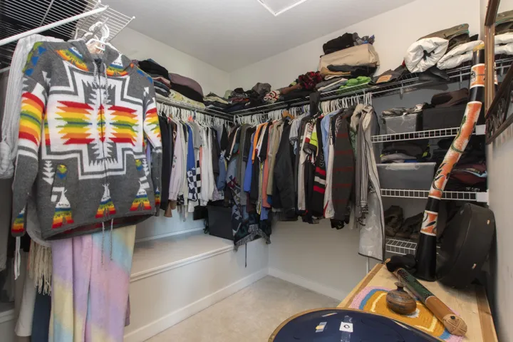 Spacious walk in closet
