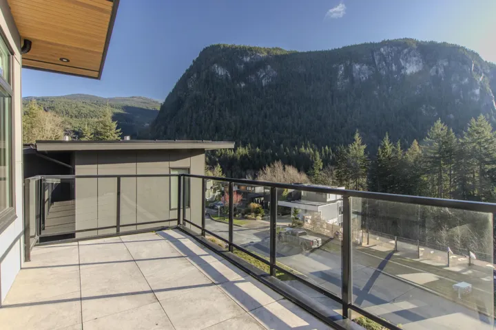 Balcony from Master with a mountain view and a wooded view