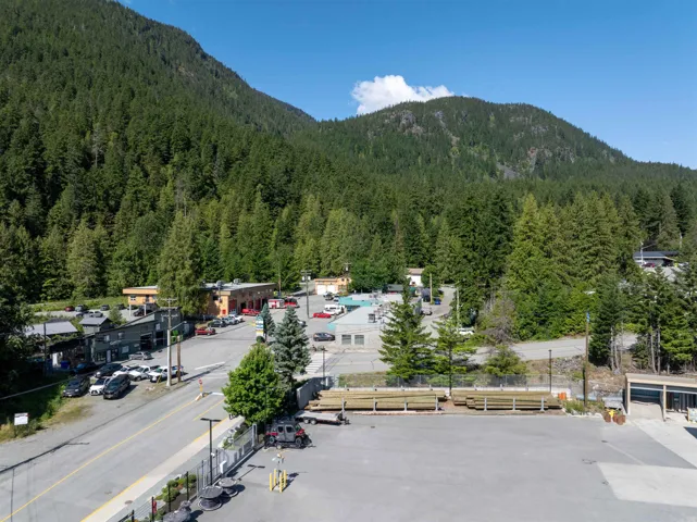 View of mountain backdrop featuring a forest