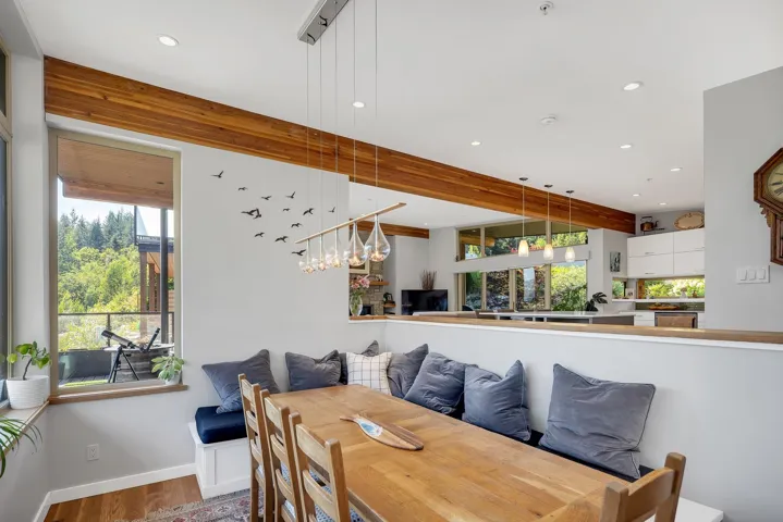 Dining room featuring wood finished floors and recessed lighting