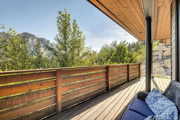 View of wooden deck