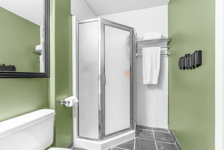 Bathroom with a stall shower