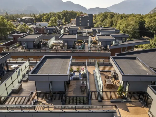Back of house featuring a mountain view