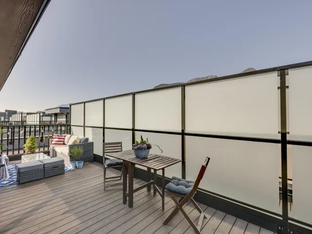 Exterior space featuring an outdoor living space
