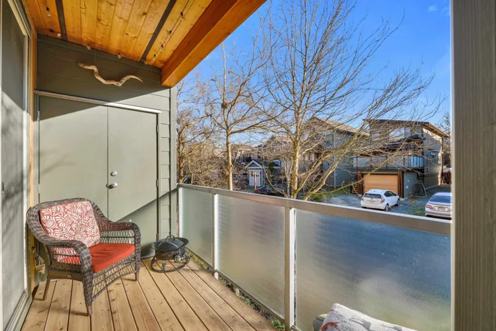 View of wooden deck