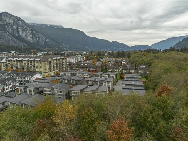 Mountain view with nearby suburban area