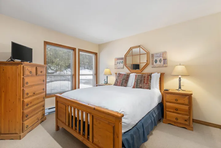 Bedroom featuring light carpet, baseboards, and a baseboard heating unit