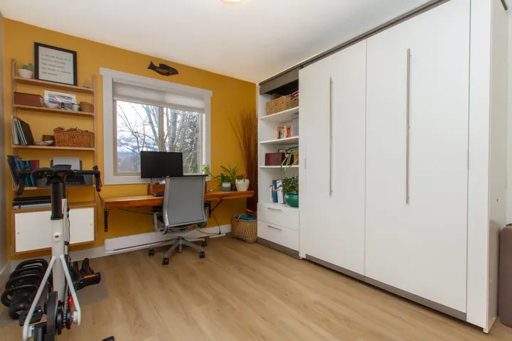 Office featuring light wood-style flooring
